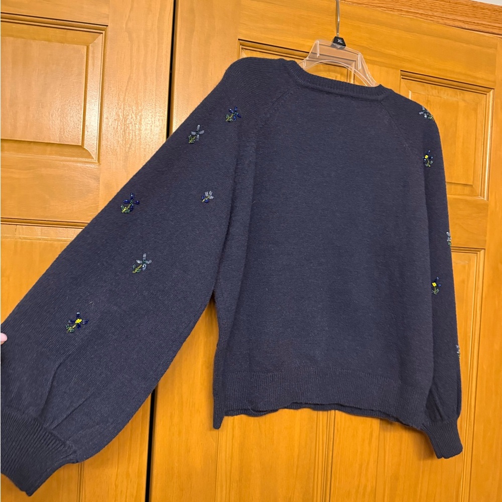 Chic Navy Blue beaded Elsie Cardigan by Hyacinth House (Tuckernuck) - Picture 2 of 7